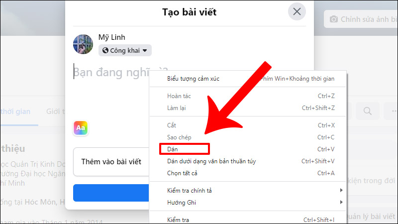 Dán liên kết